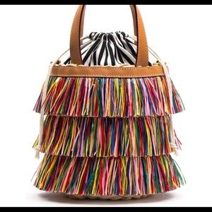Rainbow Fringe Bucket Bag - Frances Valentine